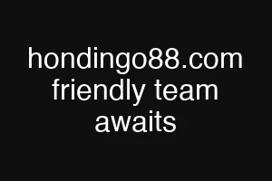 hondingo88.com friendly team awaits