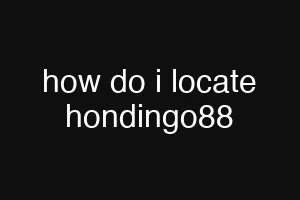 how do i locate hondingo88